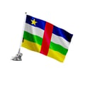Miniatyrbild 1 av 3: Sugrörsstång – Flagga för Centralafrikanska republiken – 27 x 35 cm – Polyester – Rostfritt stål – Pixelforma