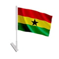 Miniatyrbild 1 av 3: Klibbande flagga Ghana – 14 x 21 cm – Mjuk polyester – Lätt att klistra – 1 styck – Pixelforma