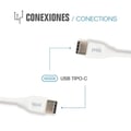 Miniatyrbild 5 av 6: Snabbladdningskabel USB C - iggual - 100 cm - Vit - Snabbladdning 3A - Datatransfer