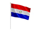 Miniatyrbild 1 av 3: Mini flagga från Paraguay – 20 x 30 cm – Att hålla i handen – Polyester – 1 styck – Pixelforma