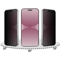 Miniatyrbild 3 av 4: Härdat glas för iPhone 15 PLUS [Pack 2] Svart Anti-Spion Film Skyddande Skärm Phonillico®