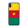 Miniatyrbild 1 av 2: Mobilskal – Kameruns flagga – Kompatibel med iPhone X – Mjukt fodral – Slitstarkt och stöttåligt – Silikon – Pixelforma