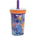 Miniatyrbild 1 av 2: Plastmugg - STOR - Stitch - 370 ml - Snygg sugrör i silikon - Tippsäker