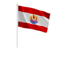 Miniatyrbild 1 av 3: Mini flagga för Franska Polynesien – 14 x 21 cm – Att hålla i hand – Polyester – 1 styck – Pixelforma