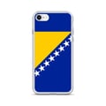 Miniatyrbild 1 av 2: Telefonfodral – Flagga för Bosnien-Hercegovina – Kompatibel med iPhone 7 – Mjuk Fodral – Slitstark och Stötabsorberande – Pixelforma