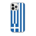 Miniatyrbild 1 av 2: Telefonfodral – Greklandsflagga – Kompatibel med iPhone 13 Pro Max – Mjuk fäll – Slittålig och chockresistent - Silikon - Pixelforma