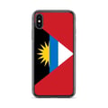 Miniatyrbild 1 av 2: Mobilskal – Antigua och Barbudas flagga – Kompatibel med iPhone X – Mjukt fodral – Stötresistent och antichock – Silikon – Pixelforma