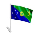 Miniatyrbild 1 av 3: Klistret flagga julö – 14 x 21 cm – Mjuk polyester – Lätt att klistra – 1 styck – Pixelforma