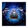 Miniatyrbild 2 av 2: Pyramid Orgonite Zodiac Constellation Jungfru Ametist