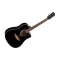 Miniatyrbillede 1 af 3: EKO Ranger 6 Cutaway Sort Folk Elektro Guitar