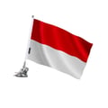 Miniatyrbild 1 av 3: Sugrörsstång – Monaco-flagga – 27 x 35 cm – Polyester – Rostfritt Stål – Pixelforma
