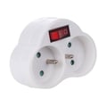Miniatyrbild 2 av 3: Adapter med strömbrytare - 2 uttag