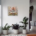 Miniatyrbild 4 av 4: Legendarte - Väggklocka Two Lovebirds Among Flowers cm. 30x30