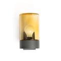 Miniatyrbild 3 av 3: Vägglykta Lampa Mörkgrå Amber 2700K IP65 - Faro KILA