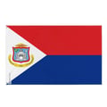 Miniatyrbild 1 av 4: Flagga - Saint-Martin - 128 x 192 cm - Polyester - Framsidan/ baksidan - Öglor i järn
