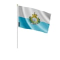 Miniatyrbild 1 av 3: Mini-flaggsättning – San Marino – 14 x 21 cm – Att Hålla i Hand – Polyester - 50 stycken – Pixelforma