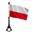 Miniatyrbild 1 av 3: Polska Cykelflagga i Polyester – 14 x 21 cm – Cykelflagga – 5 stycken