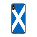 Miniatyrbild 1 av 2: Telefonskal – Skottlands flagga – Kompatibel med iPhone X – Mjukt fodral – Slitstarkt och stötabsorberande – Silikon – Pixelforma