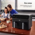 Miniatyrbillede 4 af 6: Multifunktionel luftfriture - BEKO - FRL5388B - 2400 W - 8,5 L til 2 kg pomfritter - 2 kar - (2x 4,5 L) - Sort