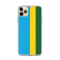 Miniatyrbild 1 av 2: Telefonfodral – Rwandas flagga – Kompatibel med iPhone 11 Pro Max – Mjukt fodral – Stöttålig och chockresistent - Silikon - Pixelforma