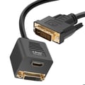 Miniatyrbild 1 av 2: DVI-Han till DVI-D-Hona och HDMI-Hona Kompakt 33cm