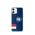 Miniatyrbild 1 av 2: Mobilskal – Franska Antarktisflaggan – Kompatibel med iPhone 12 mini – Mjuk Fodral – Stötbeständig och Slittålig – Pixelforma