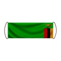 Miniatyrbild 1 av 3: Scrollbanner – Zambia flag – 24 x 70 cm – Polyester – Handflagga – Pixelforma