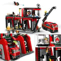 Miniatyrbild 3 av 6: LEGO® 60414 City brandstation och brandbil, hundfigurleksak och 5 minifigurer, barngåva