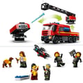 Miniatyrbild 2 av 6: LEGO® 60414 City brandstation och brandbil, hundfigurleksak och 5 minifigurer, barngåva
