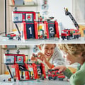 Miniatyrbild 5 av 6: LEGO® 60414 City brandstation och brandbil, hundfigurleksak och 5 minifigurer, barngåva
