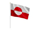 Miniatyrbild 1 av 3: Mini Grönlandsflagga – 20 x 30 cm – Att Hålla i Hand – Polyester – 1 styck – Pixelforma
