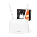 Miniatyrbillede 1 af 6: Tenda 4G06 4G LTE VoLTE Router WiFi N300Mbps – Op til 150 Mbps – 32 Enheder – RJ11 & LAN/WAN Porte – Plug & Play