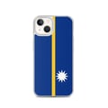 Miniatyrbild 1 av 2: Mobilskal – Nauru-flagga – Kompatibel med iPhone 13 – Mjuk fodral – Resistenta och stötabsorberande - Silikon - Pixelforma