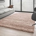 Miniatyrbild 1 av 5: Melis Home Matta i storlek färg Beige 160 cm rund Shaggy mjuk och fluffig 30 mm för Vardagsrum och Sovrum