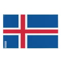 Miniatyrbild 1 av 3: Islands flagga – 96 x 144 cm – Hållbar polyester – 2 Ögla i metall – Inomhus / Utomhus – Pixelforma