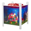 Miniatyrbillede 1 af 3: ELMER L'ELEPHANT - Nattelygte Magisk Lanterne H19cm Hvid Trousselier