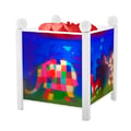 Miniatyrbillede 3 af 3: ELMER L'ELEPHANT - Nattelygte Magisk Lanterne H19cm Hvid Trousselier