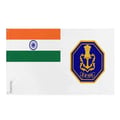 Miniatyrbild 1 av 3: Indiska flaggan militärflagga – 120 x 180 cm – Polyester – Metallöglor – Hållbar