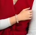 Miniatyrbild 2 av 2: Armband - BENETO - MINK14/17 - Rosenkvarts - Spräckt kristall - 17 cm