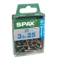 Miniatyrbild 1 av 2: Skruv - SPAX - Torx försänkt huvud - Rostfritt stål - Diam. 3,5 mm - Lång. 25 mm - Paket med 25