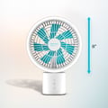 Miniatyrbild 2 av 5: Cecotec - Bordsfläkt med EnergySilence 8000-batteri, bärbar lätt skrivbordsfläkt - Diameter 20 cm, Batteri 8000 mAh