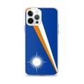 Miniatyrbild 1 av 2: Mobilskal – Marshallöarnas flagga – Kompatibel med iPhone 12 Pro Max – Flexibelt fodral – Slitstarkt och stöttåligt - Silikon - Pixelforma