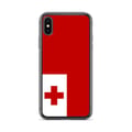 Miniatyrbild 1 av 2: Mobilskal – Tonga Flagga – Kompatibel med iPhone XS – Överdrag i mjukt material – Slitstarkt och Stöttåligt - Silikon - Pixelforma