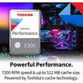 Miniatyrbild 3 av 6: TOSHIBA - X300 - Intern hårddisk - 6TB (512MB) - 7200 varv/min - Prestandahårddisk