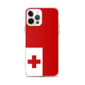 Miniatyrbild 1 av 2: Telefonfodral – Tonga-flagg – Kompatibel med iPhone 12 Pro Max – Mjukt Fodral – Slitstarkt och Stötsäkert - Silikon - Pixelforma