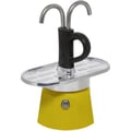 Miniatyrbild 4 av 4: Set italiensk kaffekokare + 2 koppar - BIALETTI - Mini-express LICHTENSTEIN - 100 ml - Rostfritt stål / Gul