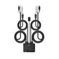 Miniatyrbild 2 av 4: LINDY KVM-switch DisplayPort 2 portar 1.2 USB 2.0 och ljudkablar inbyggda
