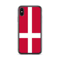 Miniatyrbild 1 av 2: Telefonfodral – Danmarks flagga – Kompatibel med iPhone X – Mjuk skal – Slitstark och stötsäker – Silikon – Pixelforma