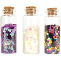 Miniatyrbild 1 av 2: Glasflaska - MEGACREA DIY - 18 g - 3 st - Iriserande paljetter - Flerfärgad