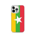 Miniatyrbild 1 av 2: Mobilskal – Flagga av Myanmar – Kompatibel med iPhone 13 Pro – Mjuk Fodral – Slitstark och Stötsäker - Silikon - Pixelforma